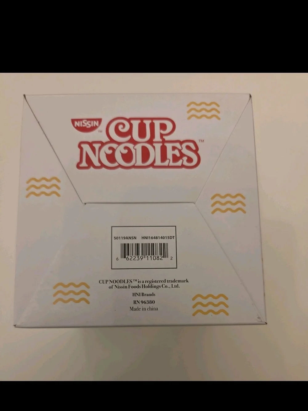 Nissin Cup Noodles Red and White Ramen Cup And Spoon Set - 2 Pieces